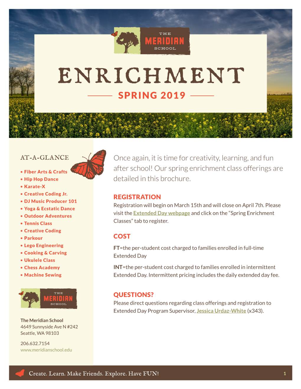 Enrichment SPRING 2019