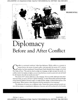 Diplomacy Before and After Conflict