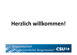 Herzlich Willkommen!