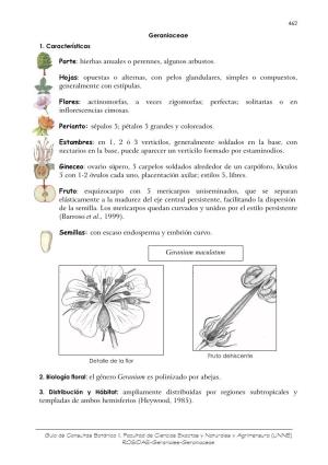 Geraniaceae 1. Características