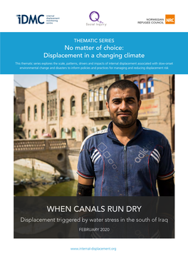 WHEN CANALS RUN DRY Displacement Triggered by Water Stress in the South of Iraq