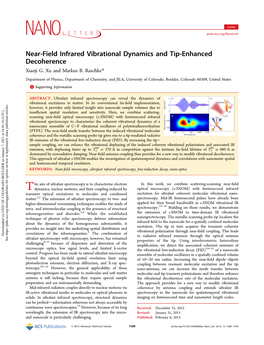 Near-Field Infrared Vibrational Dynamics and Tip-Enhanced Decoherence Xiaoji G