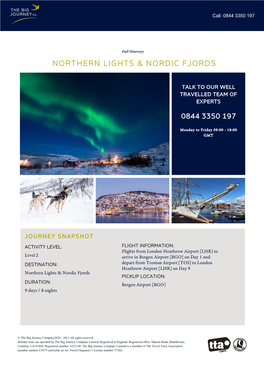 Northern Lights & Nordic Fjords