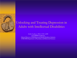 Unlocking and Treating Depression in Adults with Intellectual Disabilities
