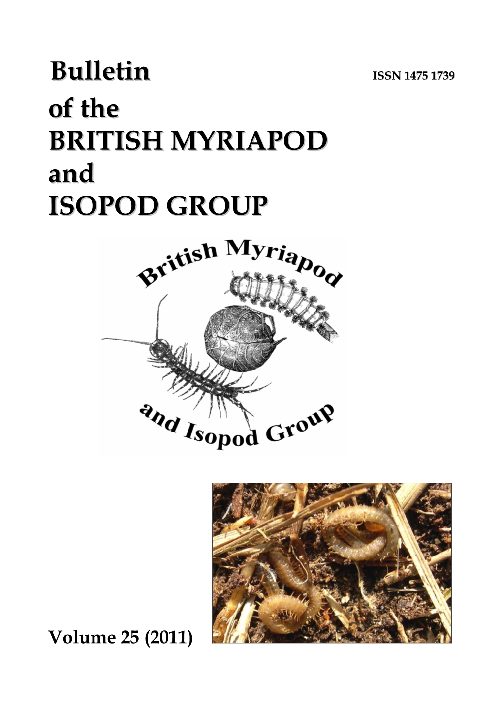 Bulletin of the British Myriapod and Isopod Group 25:14-36