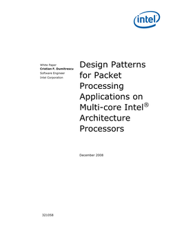 Design Patterns for Packet Processing Applications on Multi-Core IA Processors
