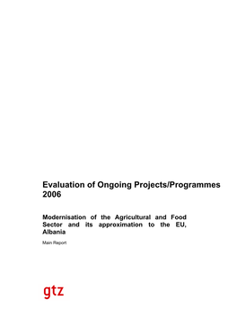 Modernisation of the Agricultural and Food Sector and Its Approximation to the EU, Albania