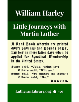 Little Journeys with Martin Luther