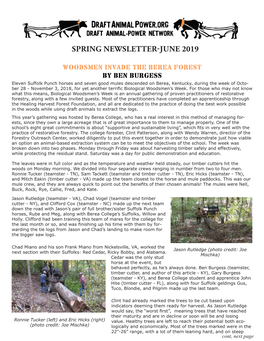 Spring Newsletter-June 2019