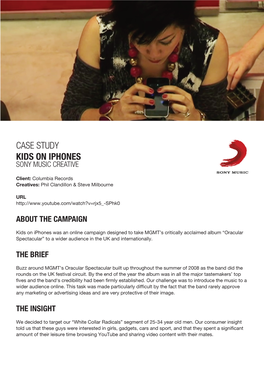 Case Study Kids on Iphones Sony Music Creative