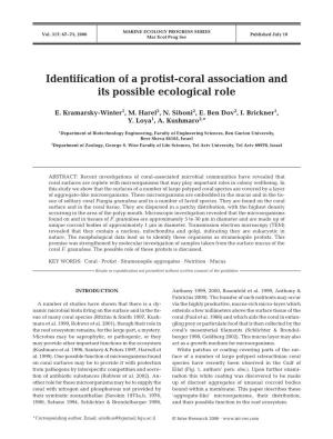 Identification of a Protist-Coral Association and Its Possible Ecological Role