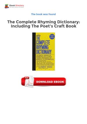 Ebook Free the Complete Rhyming Dictionary: Including the Poet's