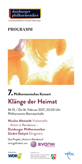 7. Philharmonisches Konzert Klänge Der Heimat Mi 15