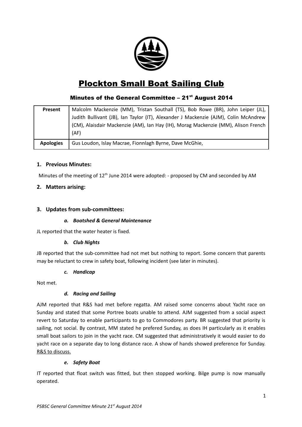 Plockton Small Boat Sailing Club
