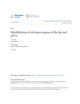 Rehabilitation of Soft Tissue Injuries of the Hip and Pelvis T