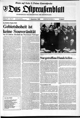 Gebietshoheit Ist Keine Souveränität Vor 15 Jahren: Abschluß Des Warschauer Vertrages Je Älter Der Warschauer Vertrag Vom 7