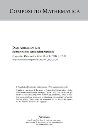 Subvarieties of Semiabelian Varieties Compositio Mathematica, Tome 90, No 1 (1994), P