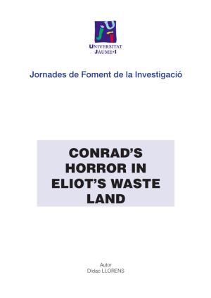 Conrad's Horror in Eliot's Waste Land