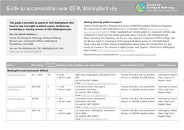 Guide for Accommodation Near Our Wallingford Site
