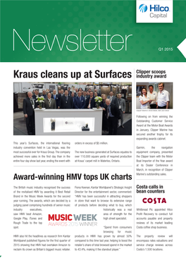 Kraus Cleans up at Surfaces Industry Award