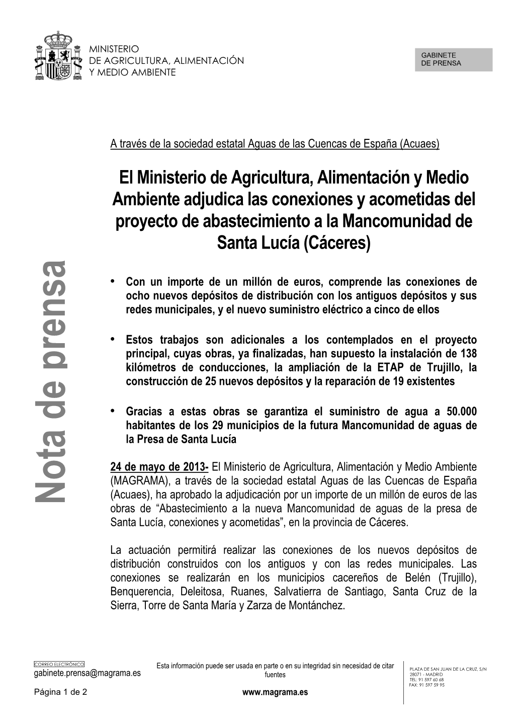 13.05.24 Adjudicación Conexiones Abastecimiento M