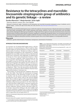 Lincosamide-Streptogramin Group of Antibiotics and Its Genetic Linkage – a Review