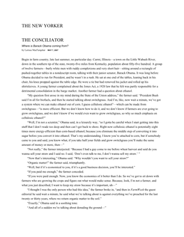 The New Yorker the Conciliator