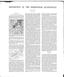 Description of the Birmingham Quadrangle