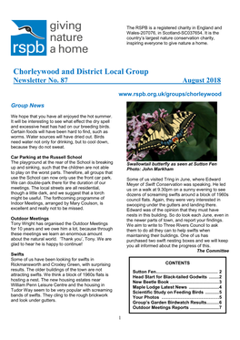 Chorleywood and District Local Group Newsletter No