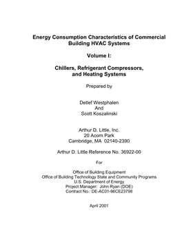 Energy Consumption Characteristics of Commercial Building HVAC Systems