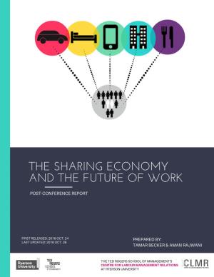 The Sharing Economy and the Future of Work