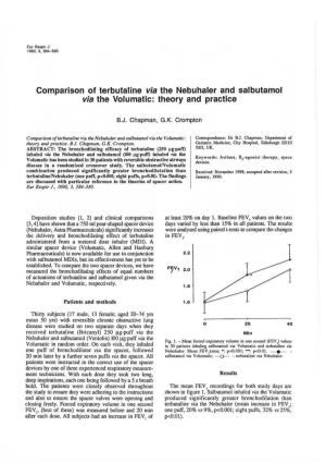 Comparison of Terbutaline Via the Nebuhaler and Salbutamol Via the Volumatic: Theory and Practice