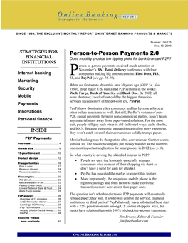 Person-To-Person Payments