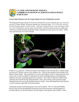 U.S. Fish and Wildlife Service Caribbean Ecological Services Field Office March 2019