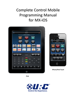 Complete Control Mobile Programming Manual for MX-Ios