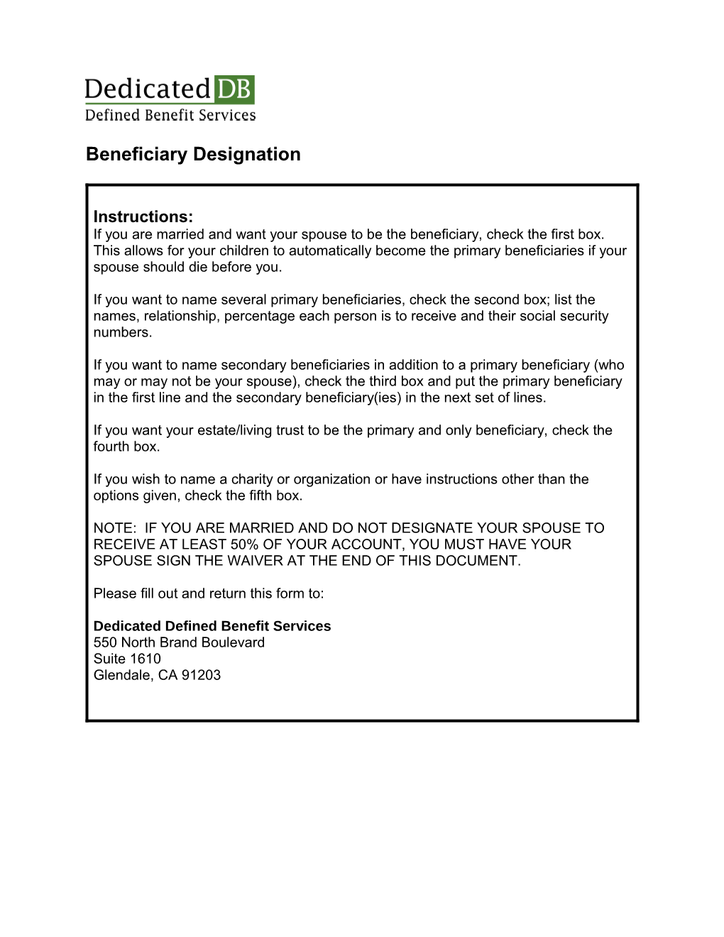 Beneficiary Designation s1