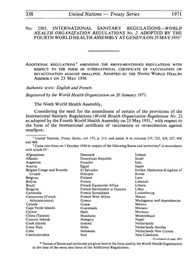 338 United Nations Treaty Series 1971