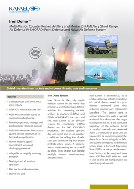 View the Multi Mission IRON DOME Brochure