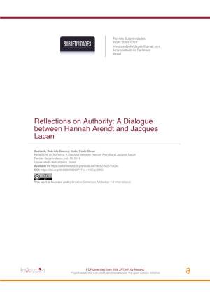 Reflections on Authority: a Dialogue Between Hannah Arendt and Jacques Lacan