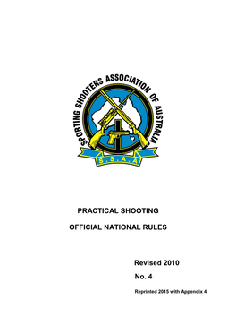 Practical Shooting Rule Book (No. 4)