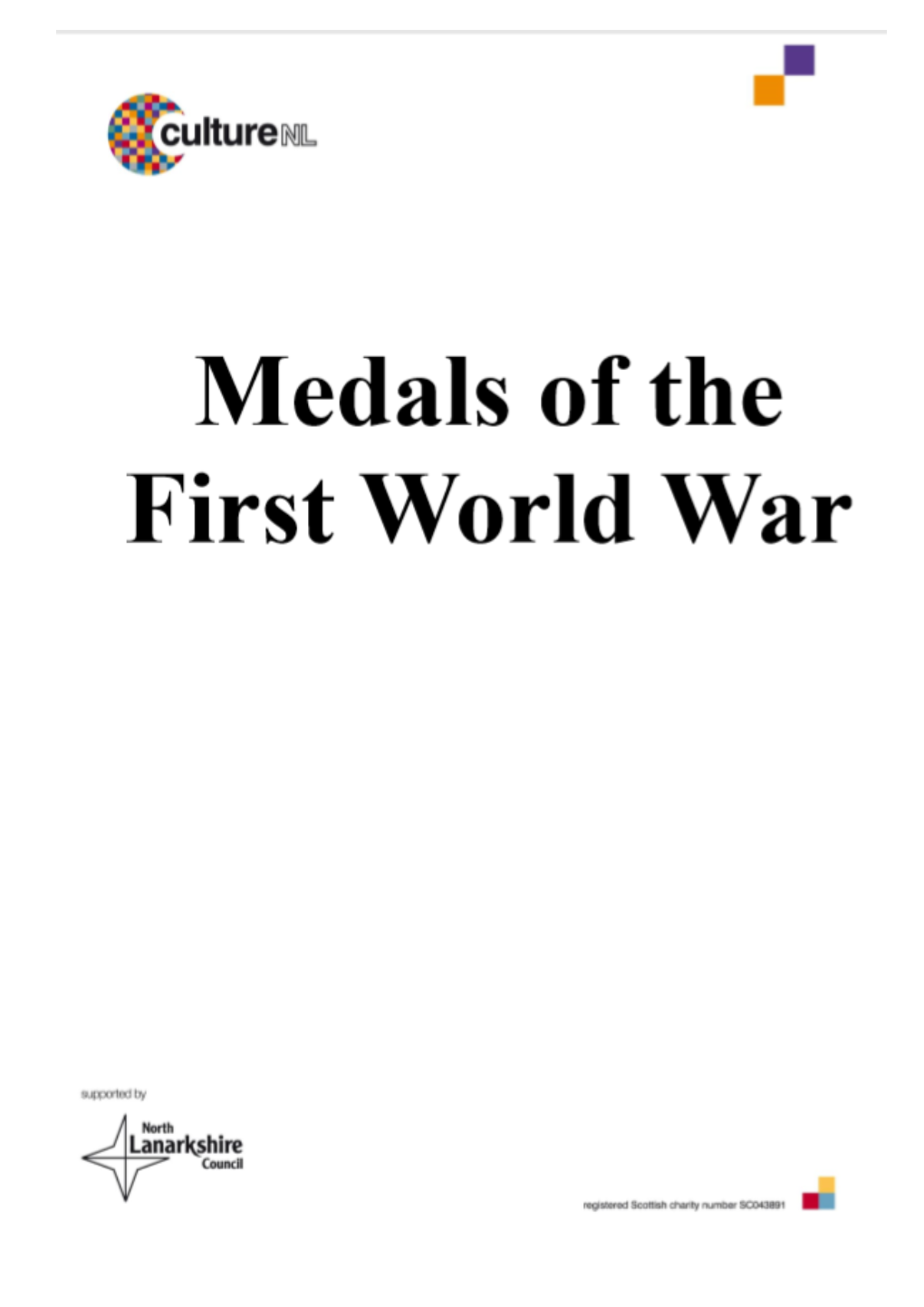 Medals of the First World