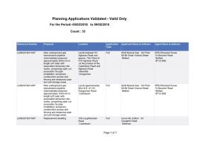 Planning Applications Validated - Valid Only for the Period:-05/02/2018 to 09/02/2018