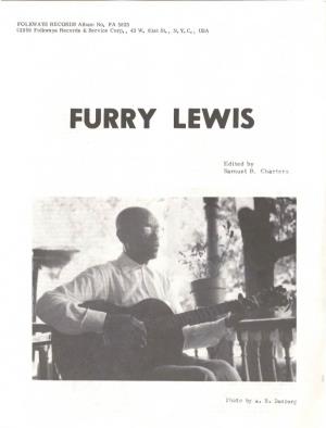 Samuel B. Charters: Notes to Folkways FS 3823 "Furry Lewis"