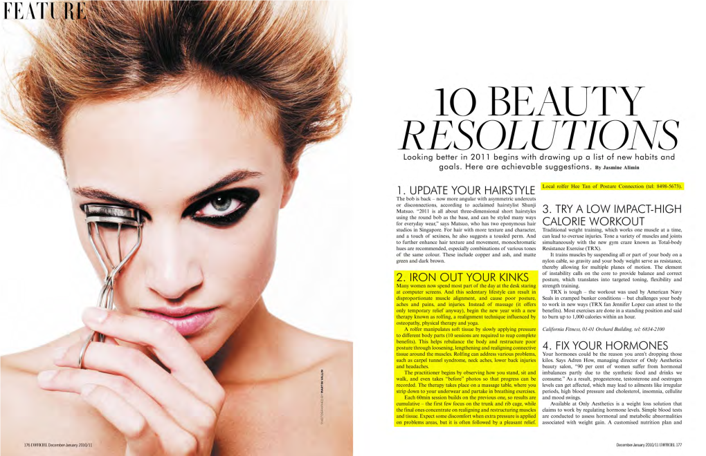 10 Beauty Resolutions – LOFFICIEL (Dec- Jan