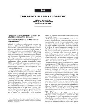 Tau Protein and Tauopathy (PDF)