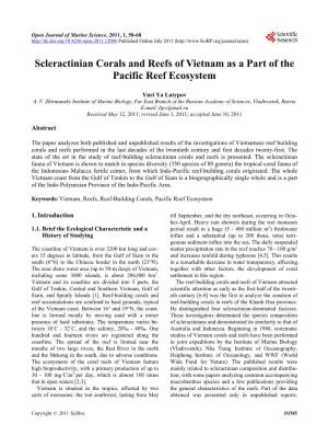 Scleractinian Corals and Reefs of Vietnam As a Part of the Pacific Reef Ecosystem