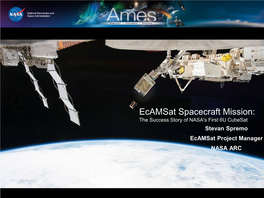 Ecamsat Spacecraft Mission