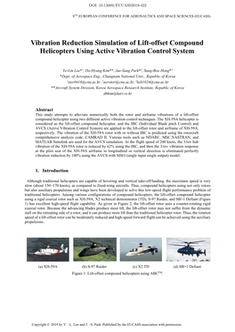 Vibration Reduction Simulation of Lift-Offset Compound Helicopters Using Active Vibration Control System