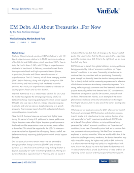 About Treasuries...For Now by Eric Fine, Portfolio Manager