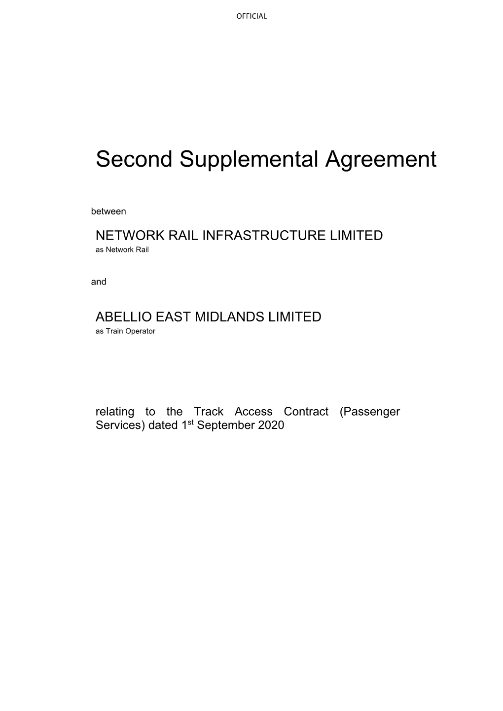 Abellio East Midlands Limited 2Nd-Supplemental Agreement